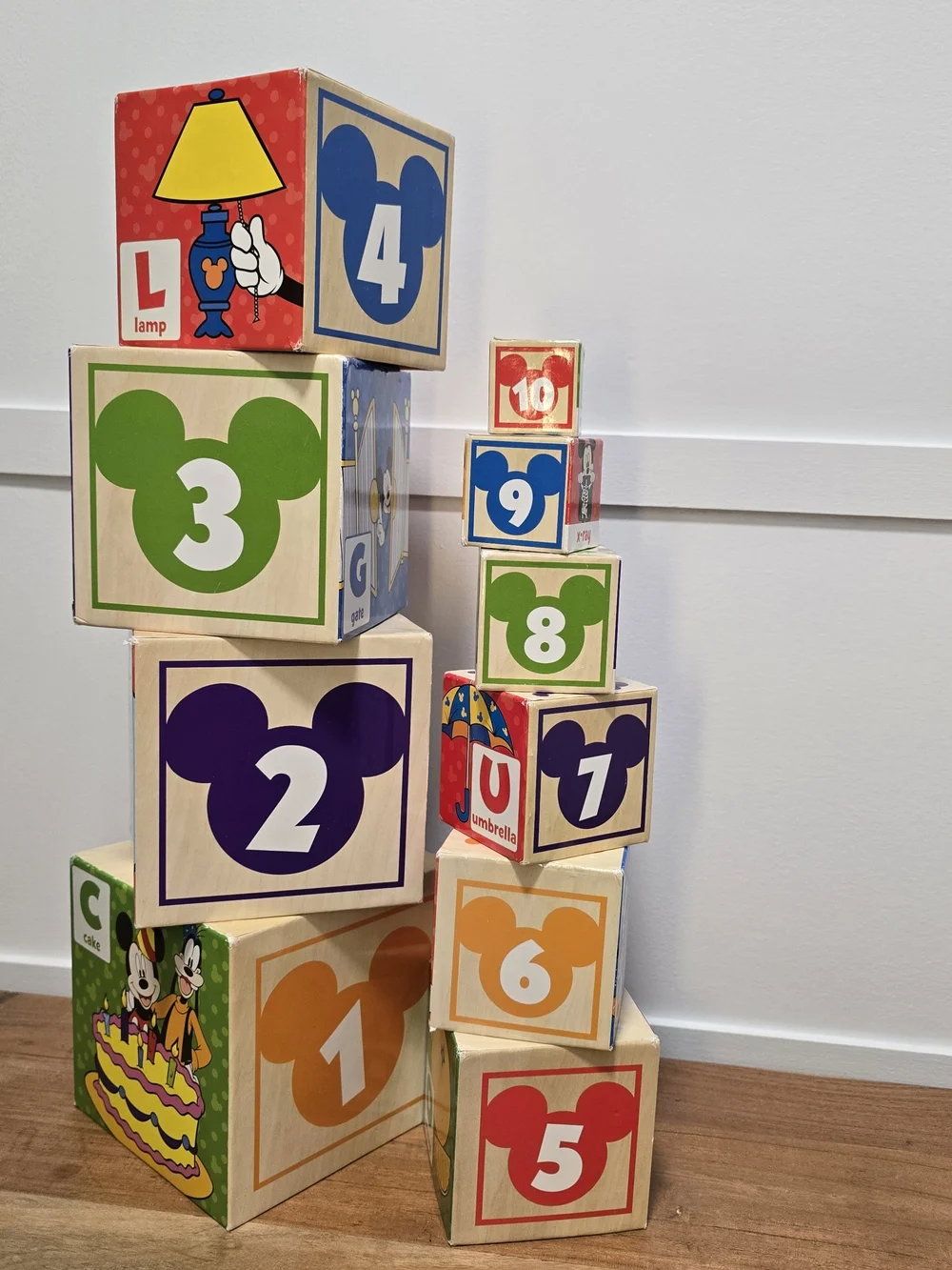 Melissa & Doug Mickey Alphabet Block Bag - Regular Wear See Pictures.